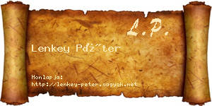 Lenkey Péter névjegykártya